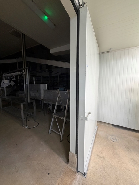 sliding polypanel door install for silver fern farms